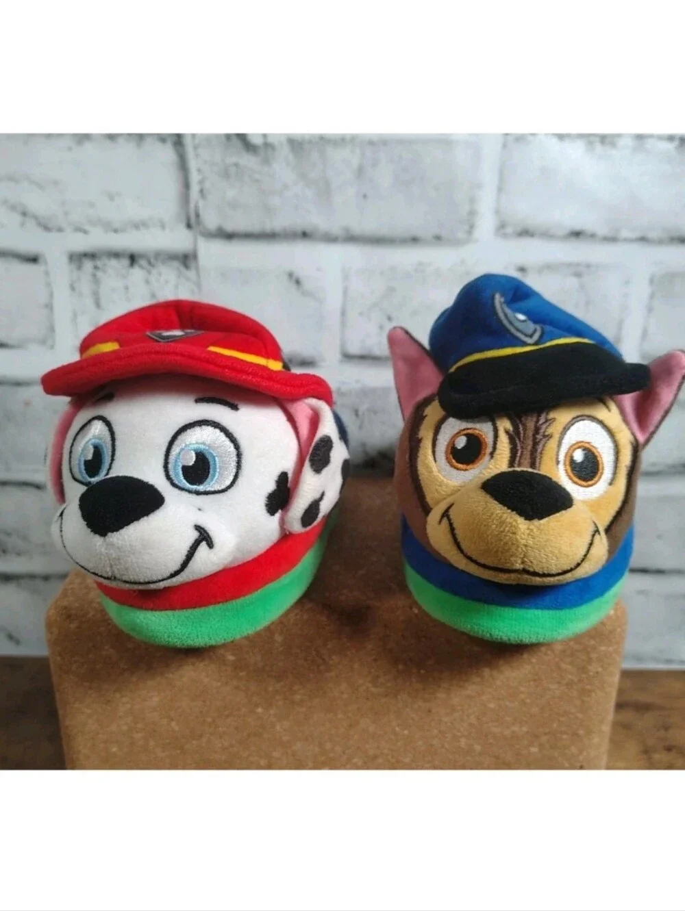 PAW Patrol Toddler Kids Slippers Size 7/8 Chase Marshall | Plush Boy/Girl Shoes